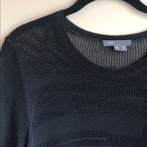 Vince open weave black sweater